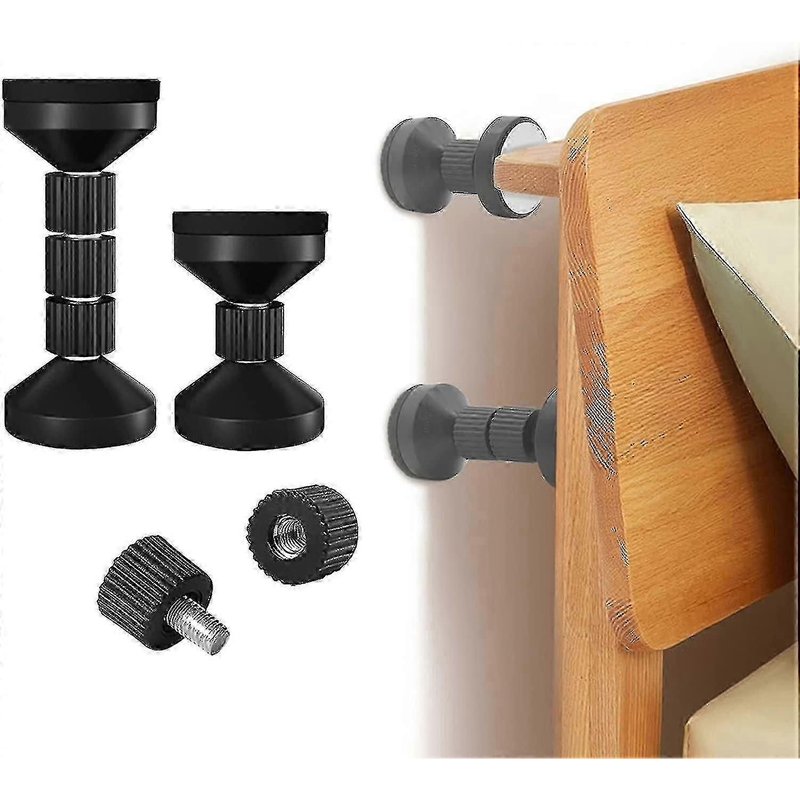 4pcs TĂȘte De Lit RĂ©glable ButĂ©es Cadre De Lit FiletĂ© Outil Anti-Secousse Fixateur De Lit Mural