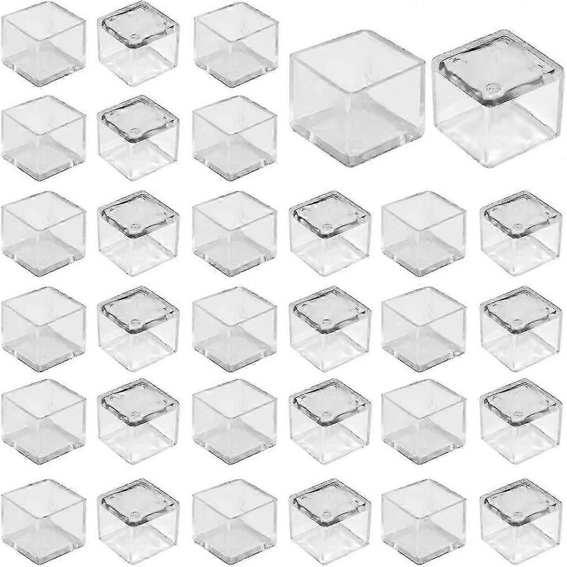 Capuchon De Jambe De Chaise En Silicone Chaussettes De Chaise Tabouret De Table Pied Pour Pieds Carrés De 25 Mm (32 Pièces)