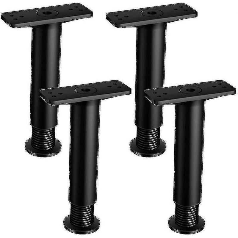 4pcs Cadre De Lit Pieds Hauteur Réglable Jambe De Soutien Centrale Lit Jambe De Soutien Centrale -Wf-Good