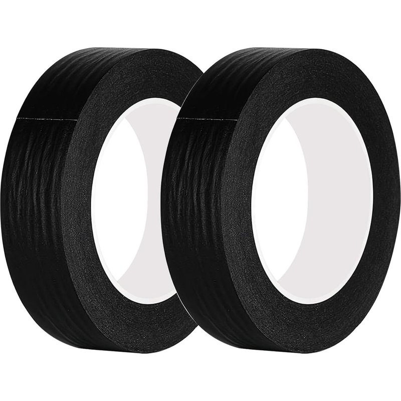 2 Ruban de Masquage à Usage Général 30mm x 50m,pour la Protection des Surfaces Lors de Travaux de Décoration/Peinture,Noir