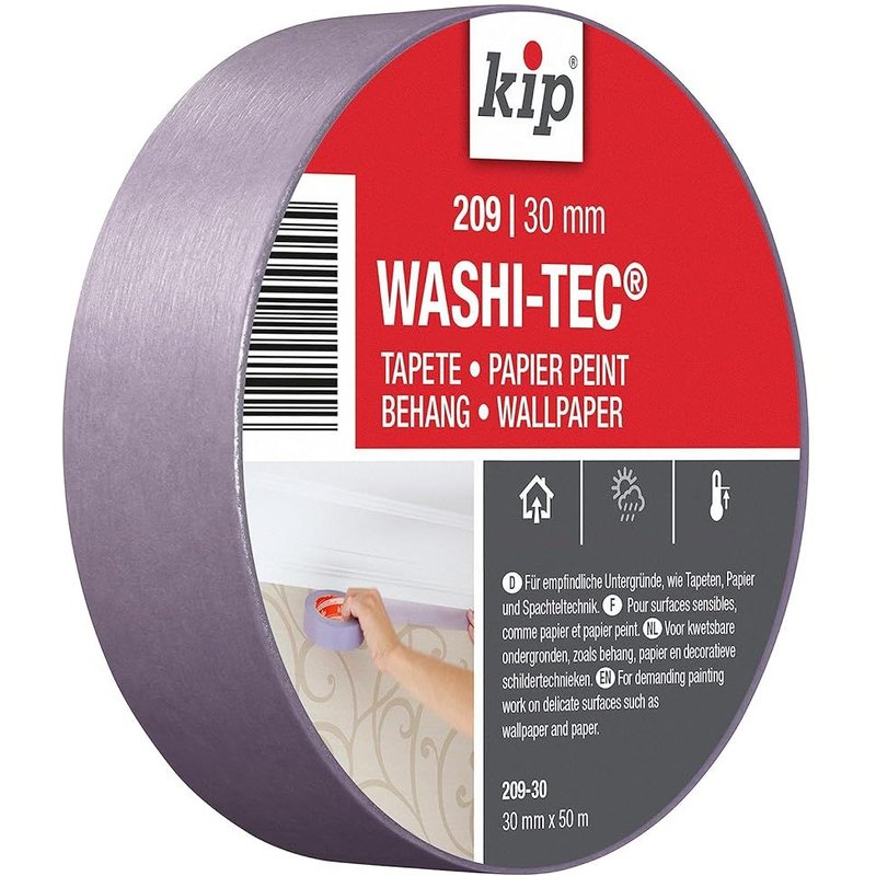 Ruban de masquage à faible adhérence 30 mm x 50 m pour peinture et décoration,papier peint,papier,surfaces sensibles,surfaces délicates,arts et travaux manuels