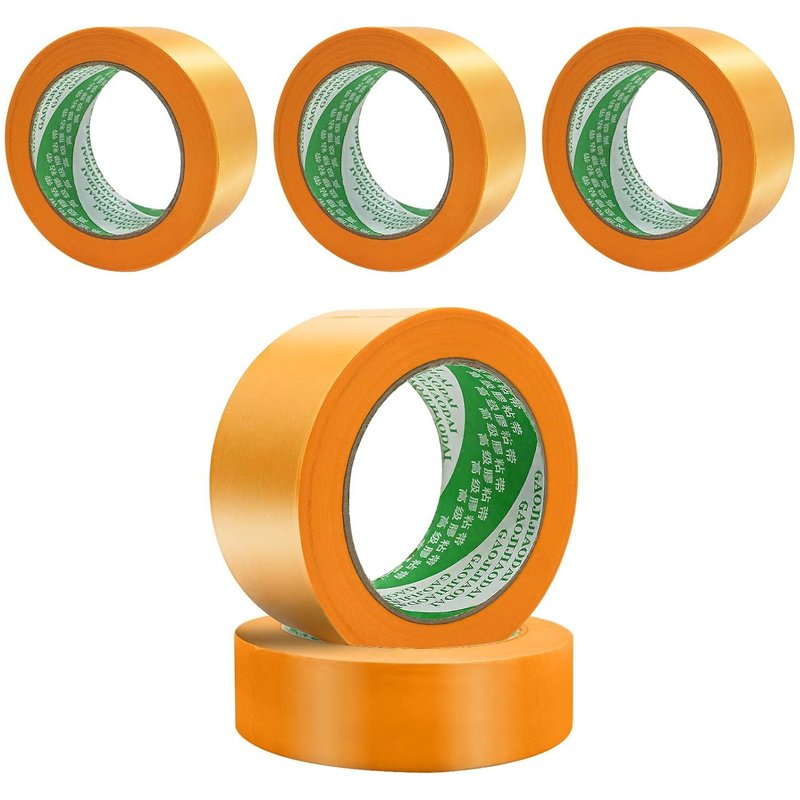 Lot de 5 rouleaux de ruban adhésif doré-50 mm x 50 m-Ruban adhésif de masquage professionnel-Ruban adhésif-50 mm x 50 m