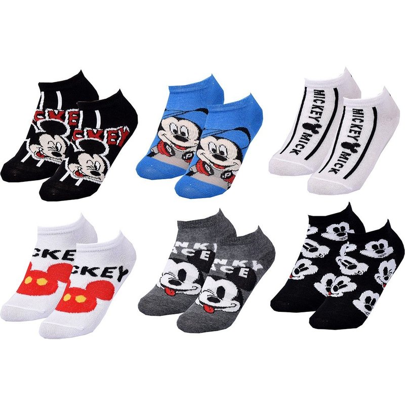 Chaussettes Pack Garçon Disney Mickey Mouse Pack De 6 Paires Sneaker 1687