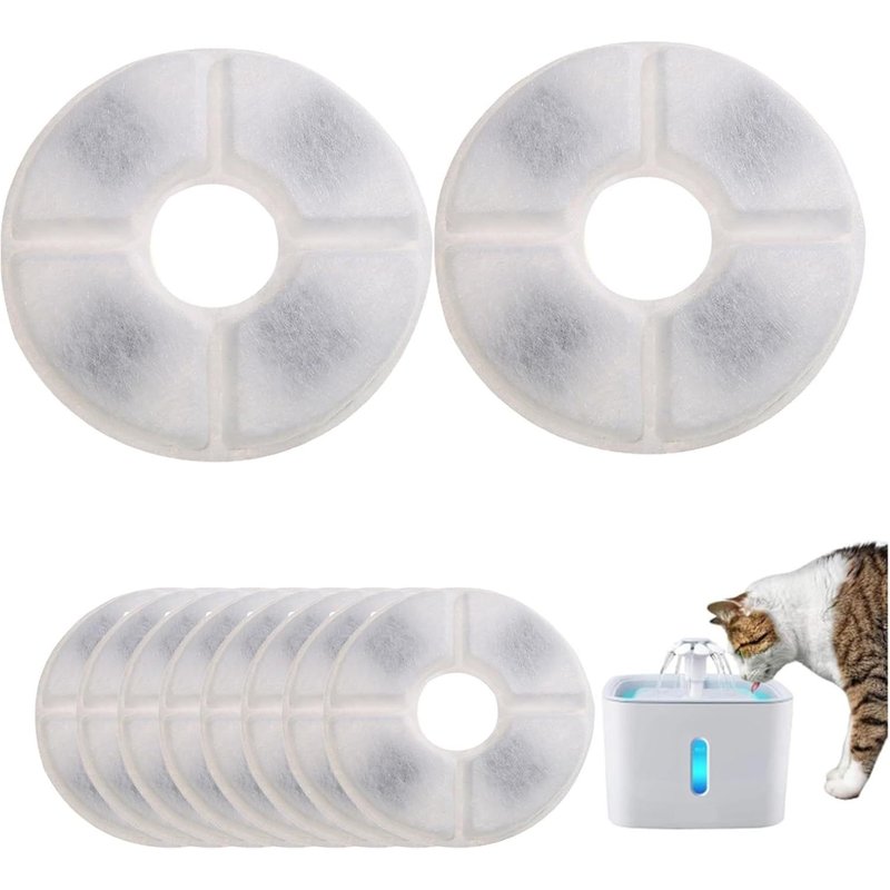 Lot De 8 Filtres De Rechange Pour Fontaine À Eau Pour Chat - Filtres Carrés Pour Fontaine À Eau Pour Chat - Éponge Filtrante Avec Résine Charbon Actif Pour Fontaine À Eau Potable Pour Chat Et Chien