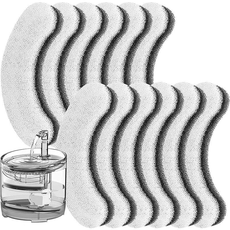 Filtres À Eau Pour Animaux De Compagnie Compatibles Avec Wf050 Wf100 Source De Chat, Filtre À Charbon Actif De Rechange Pour Fontaine À Eau Pour Chiens Et Chats Par (12 Pièces)