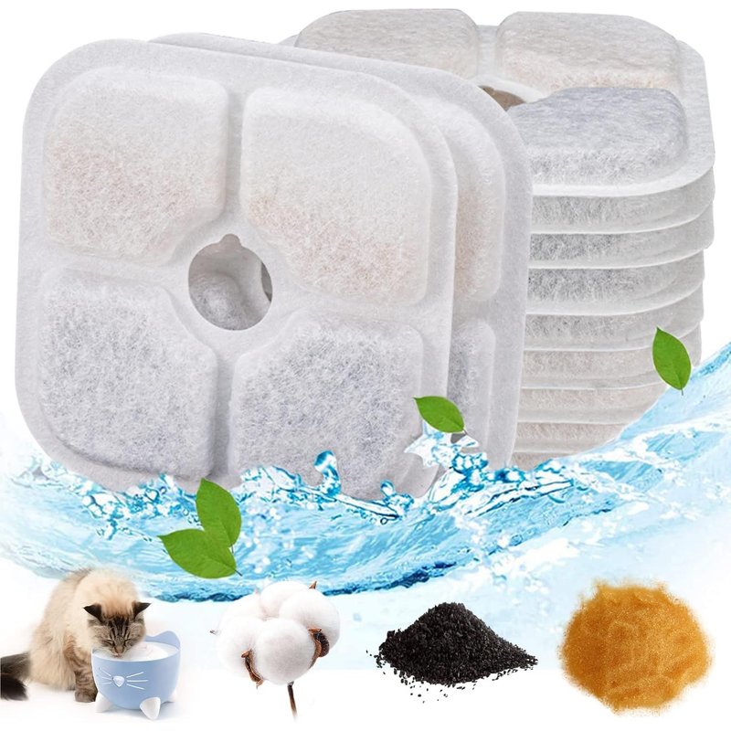 Filtre Fontaine Eau Chat Filtre Fontaine Chat Lot De 12 Filtre Fontaine À Eau Compatible Avec Catit Pixi 43717 Pour Fontaine À Eau Et Chat Pour Animaux De Compagnie De 2,5 L