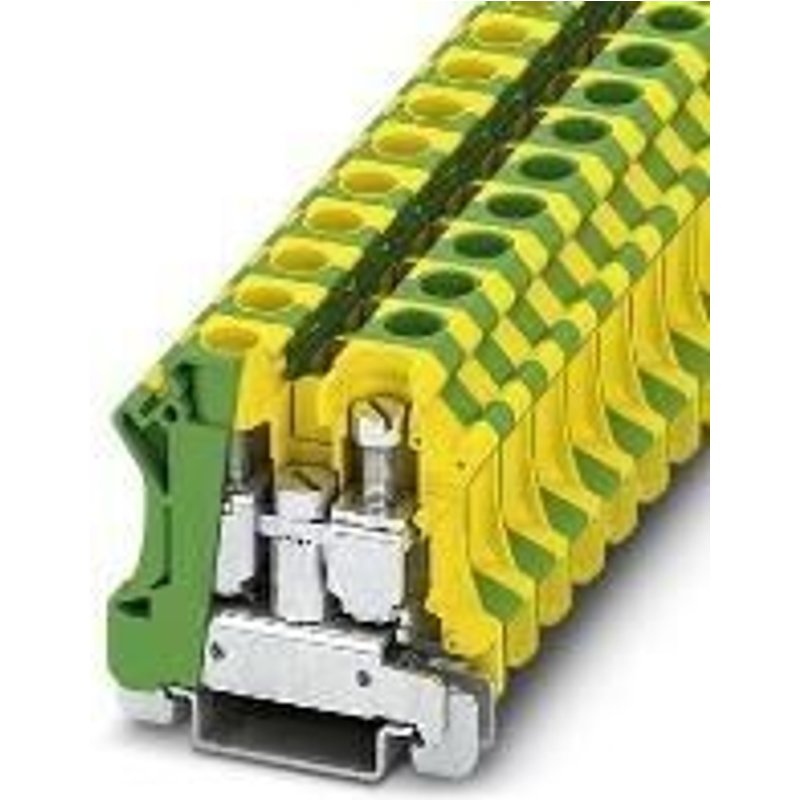 Bloc de jonction pour conducteur de protection d'installation Phoenix Contact UTI 16-PE 3073830 vert-jaune 50 pc(s)