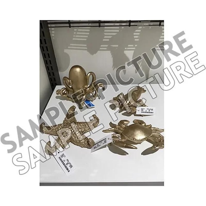 Decorazione Marina In Resina 18x14x6cm Oro Accessori Decoro Casa