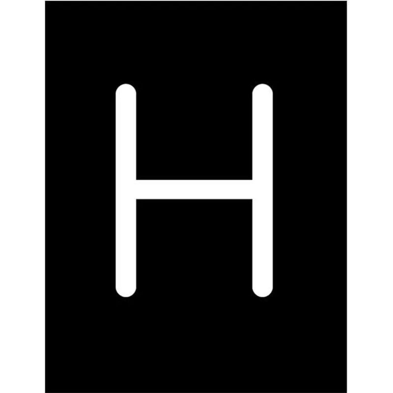 Pusher Lettera Rebus H Con Luce Led 12x8cm Struttura In Metallo Decorazione