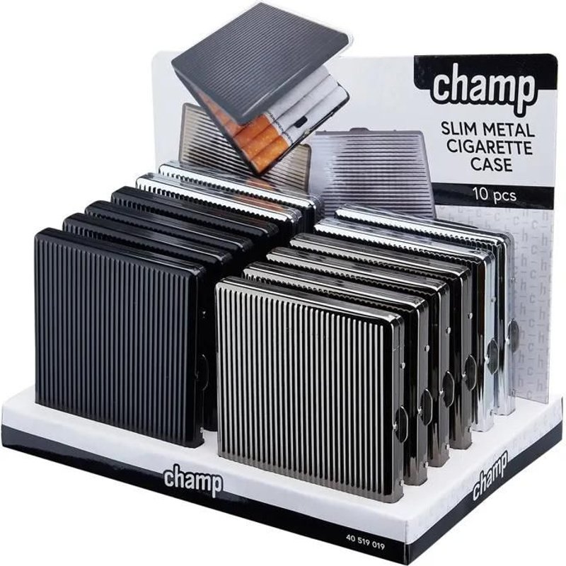 1 PORTA SIGARETTE IN METALLO NERO/INOX ASSORTITO