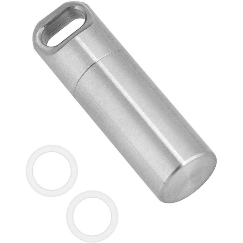 Étui À Pilules Hermétique Porte-Clés Étanche À Capsule De Pilule,Support De Batterie Pour Étui De Correspondance De Bouteille D'accessoire Edc,Boîte Sèche De Conteneur De Survie En Plein Air(M)