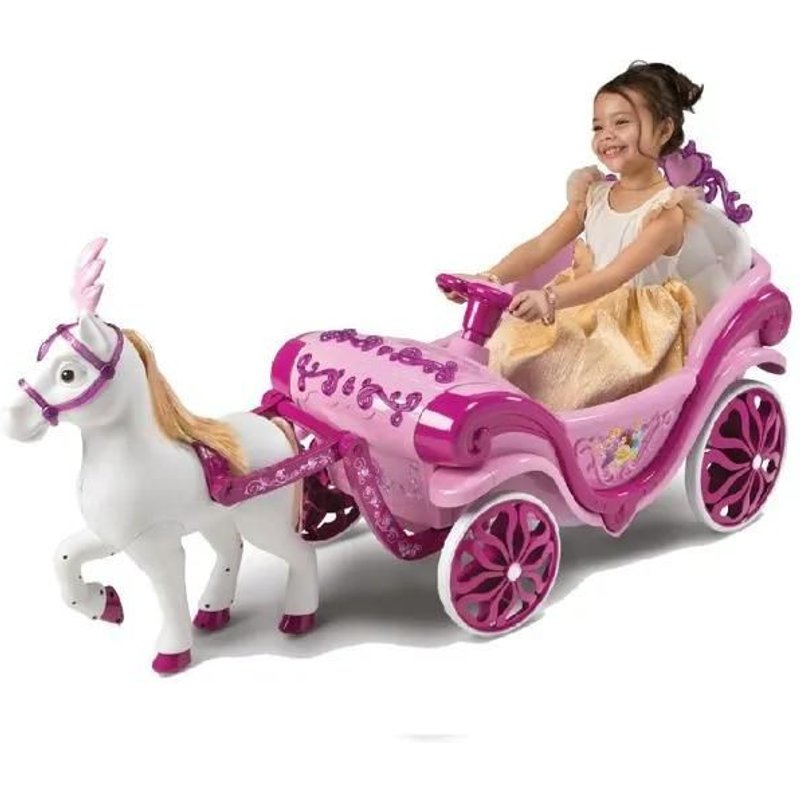 Principesse Disney Carrozza Macchinina Elettrica Con Cavallo
