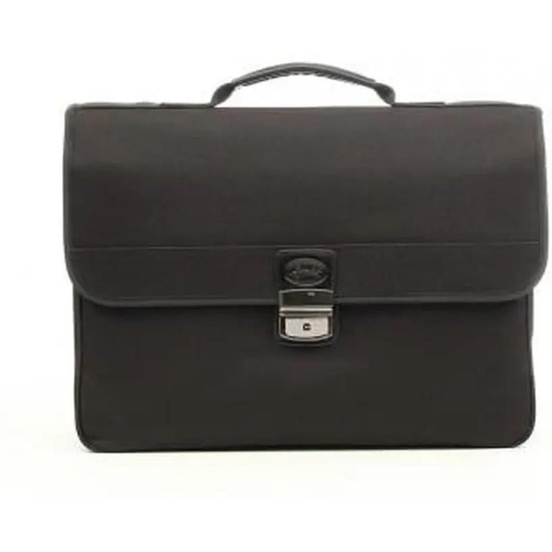 Porte document Toile et cuir 2 soufflets 8052