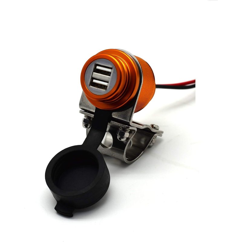 Cliff-Top Chargeur Usb De Moto D'aluminium De 4.6 Ampères Pour Gps, Sat Nav Et Smartphone Etc ... (Golden)