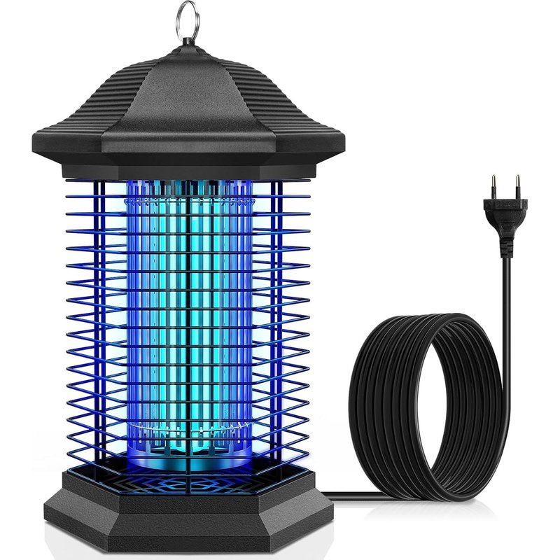 Lampe Anti Moustique, Tue Mouche Electrique Exterieur, 4000V 18W Lampe Anti Mouche Électrique Étanche Ipx4, Efficacité De Destruction Des Moustiques De 99,99%, Parfait Pour Chambre Maison