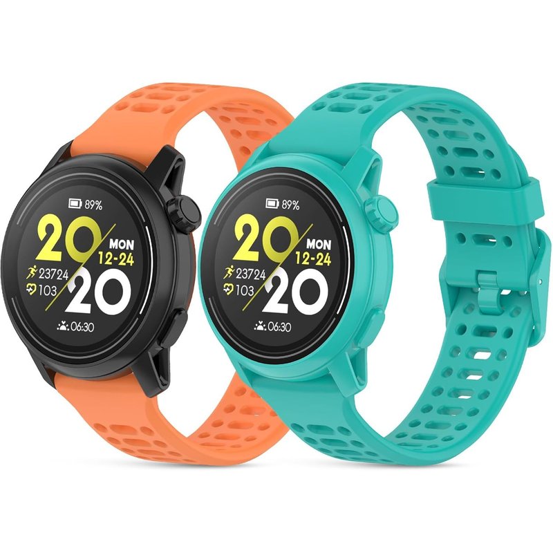 2 Pièces Bracelet Pour Coros Pace 3/Apex 2 Pro/Apex Pro/Apex 46mm, 22mm Réglable Souple Silicone Sport Replacement Band Pour Coros Pace 3.