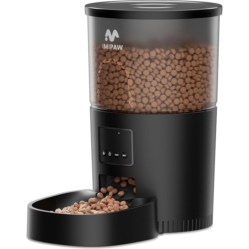 Distributeur Croquettes Chat Automatique 3l - Alimentation Précise, Contrôle Facile Via App, 1-10 Repas Par Jour, Convient Aux Chats Et Petits Chiens, Noir