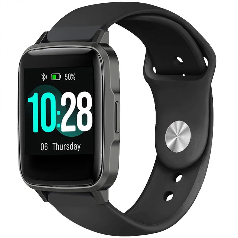 BNHGO-19mm Bracelet de Montre pour HAMA 5910 Silicone Sport Remplacement pour Fitpolo H205L ID205L Compatible avec GRV FC1,Letsfit,Lifebee,ID205S,ID205G,ID215G,SW025,SW023,YM023,TE021,Uwatch3