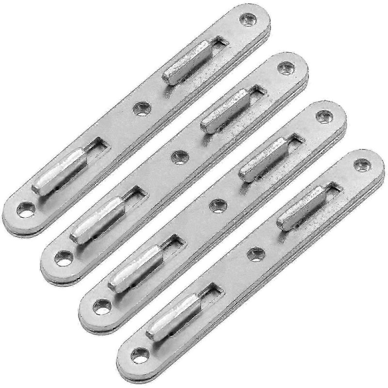 Rails De Lit En Bois Raccords De Connexion,Crochet De Lit Rond En Zinc De 5 Pouces,Ensemble De 4 Raccords De Connexion Épaissir Le Mobilier Matériel De Lit