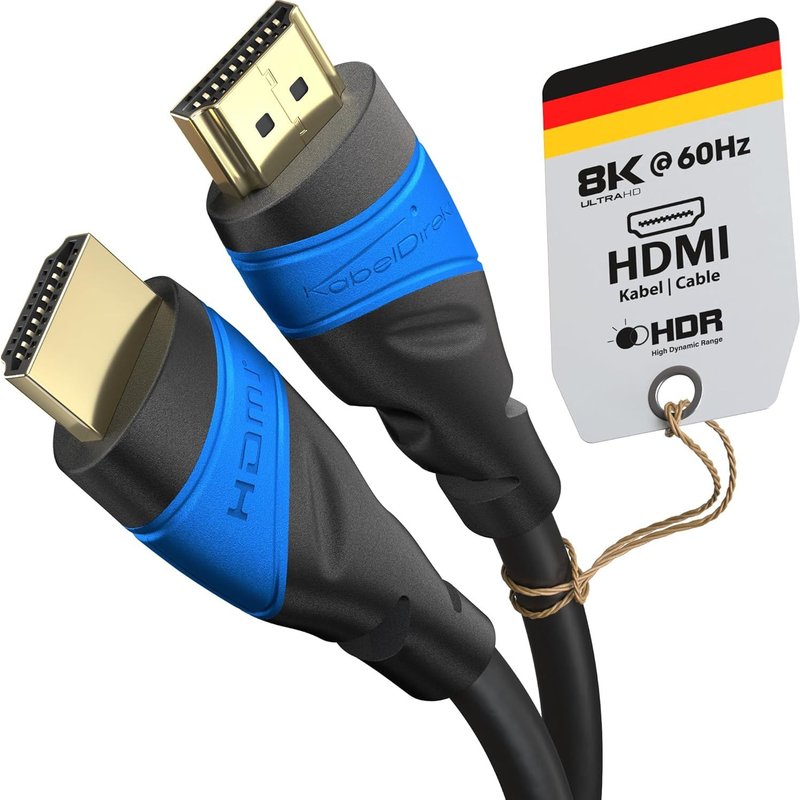 Câble HDMI 8K/4K-3m et autres longueurs (0,15m à 22,5m)-Câble HDMI conçu en Allemagne-10K/8K@60Hz/4K@120Hz-HDMI Câble pour TV HD,PC,PS5,Xbox,Switch