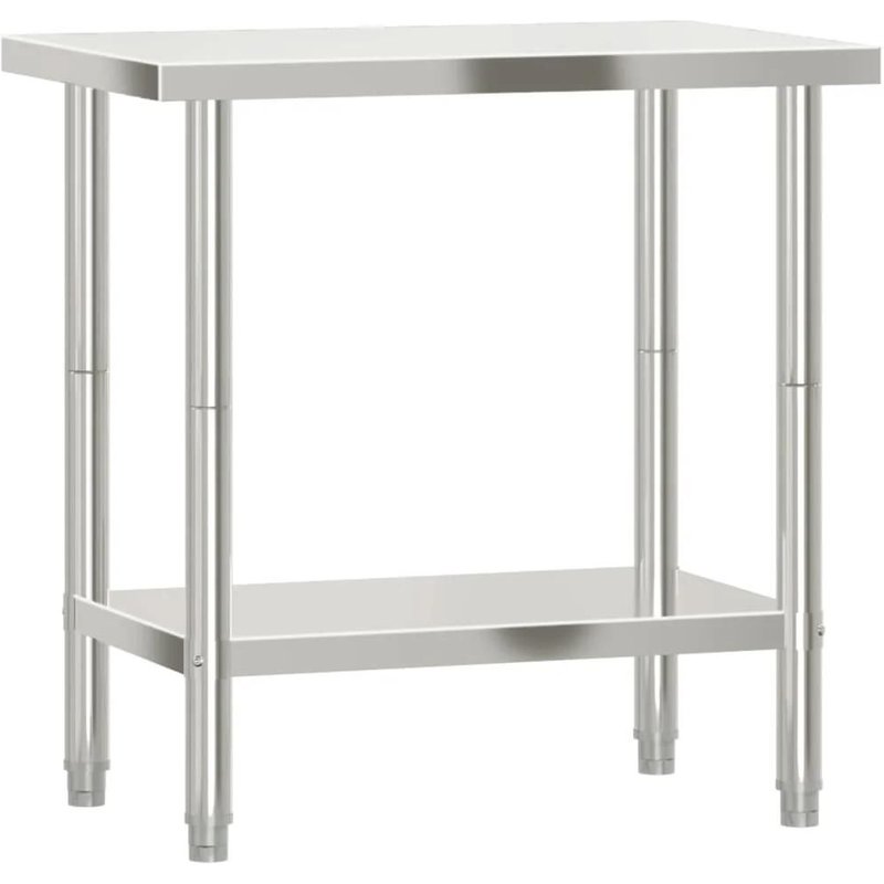 Table De Travail De Cuisine Professionnelle 82,5 X 55 X 85 Cm Acier Inoxydable Helloshop26 02_0045407