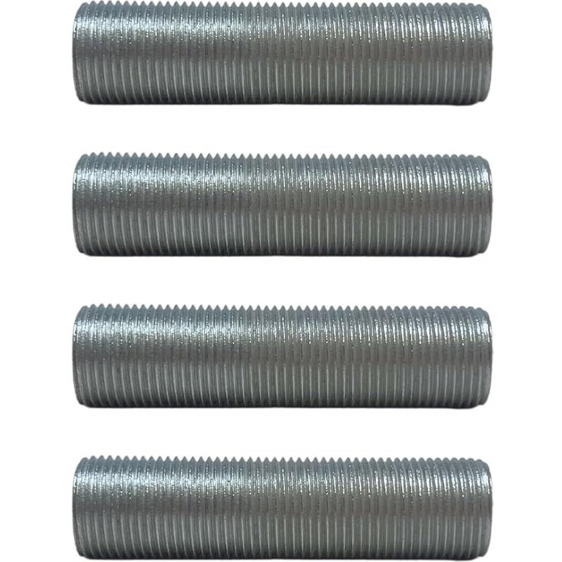 Lot de 4 tubes filetés M10x1 galvanisés pour lampeTube métallique de 30 mm pour douille et tige de lampeAccessoires de montage éclairage
