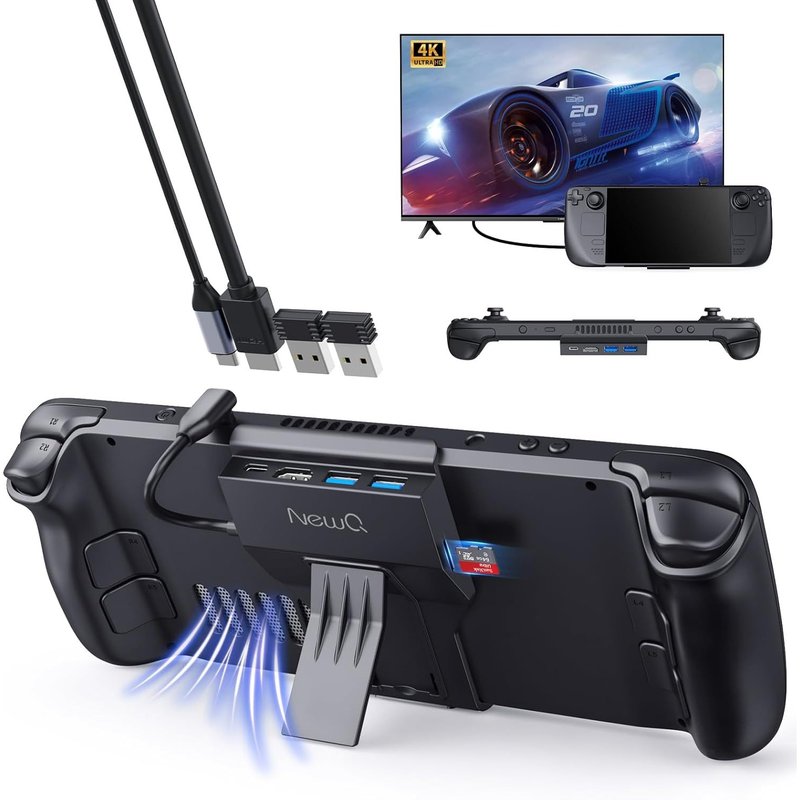 Station D'Accueil Portable Steam Deck : 5-En-1 Usb C Dock Avec Emplacement Pour Carte Tf, Hdmi 2.0 4K@60Hz Display, 2*Usb-A 3.0, Usb-C Pd 100W Max, Steam Deck Stand Accessoire