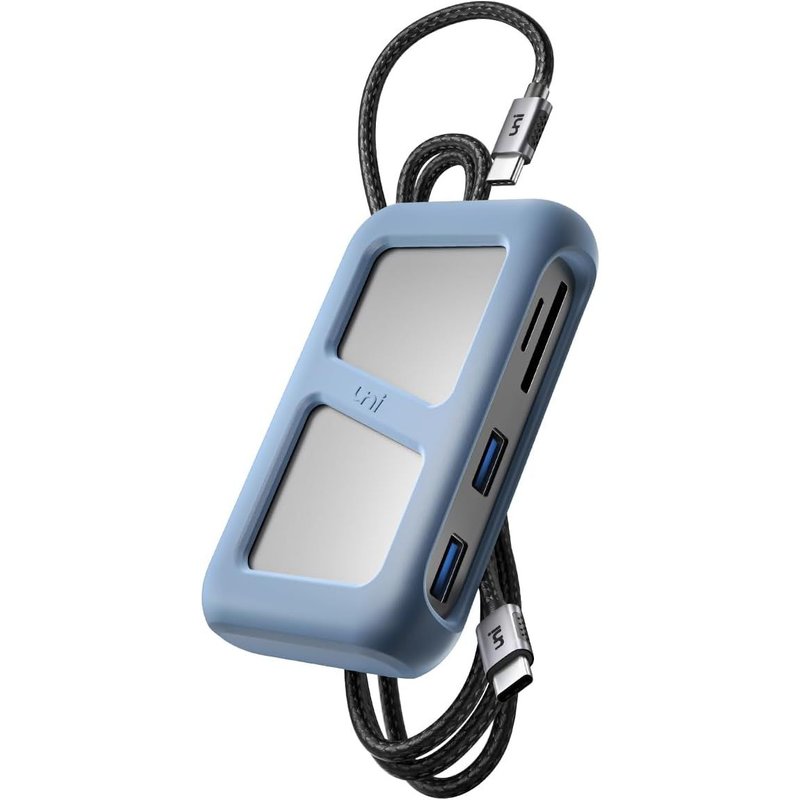 ® Hub Usb C, Station D'Accueil Usb C 8-En-1 Avec Câble Détachable De 90 Cm, Multiport De 4K @60Hz Hdmi, 1Gbps Lan, 100W Pd, 5 Gpbs Usb 3.0, Adapté À Ipad Pro, Macbook Pro/Air, Xps, Galaxy Etc.