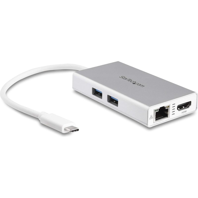 .Com Adaptateur Multiport Usb-C - Mini Station D'Accueil Usb-C Avec 4K Hdmi - 60W Pd Pass-Through, Gbe, 2Pt Usb-A 3.0 Hub - Mini Dock Usb Type-C Pour Pc Portable - Blanc (Dkt30Chpdw)