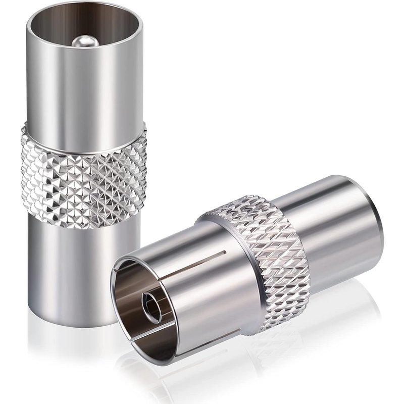 TV Antenna Male and TV Male to Female Cable RF Connector 75ohm for FM Radio Audio System