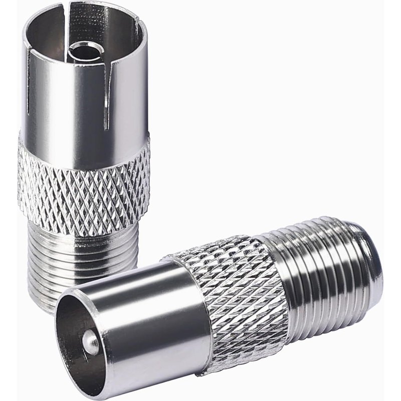 TV Antenna Connector F Female to TV Male TV Antenna Adapter for Antenna Cables Satellite Cables 9.5TV Female to F Type Female Coaxial Connector 2pcs