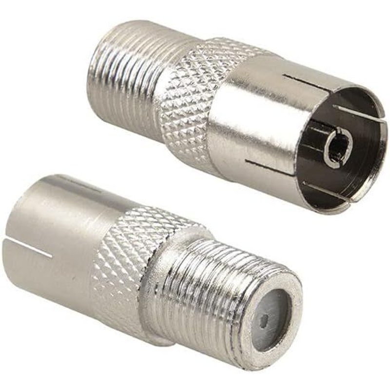 Female to Female Antenna Adapter F Type Female to TV Coaxial Female Adapter Suitable for Extension Cable, DVB-T 2, SAT Antenna, Flat Antenna, LNB, BNC, TV and