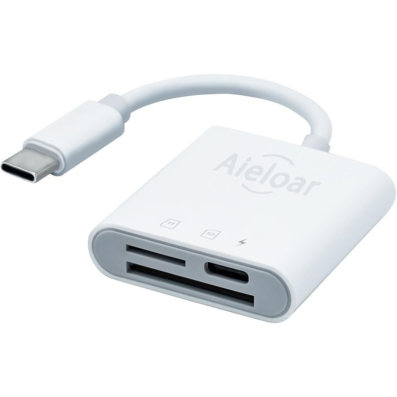 USB C SD Card Reader, 3-in-1 Micro SD External Memory Card Adapter Super Speed Simultaneous Read and Write