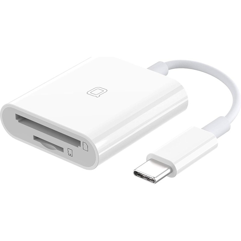 USB C to SD Card Reader, SD/MicroSD to USB C Thunderbolt 3 Card Reader Adapter Compatible with iPad Pro 2020/2019, MacBook Pro 2019, More Type-C Devices