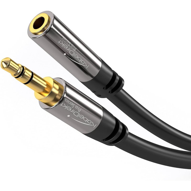 1,5m Câble d'extension audio (3,5mm Jack (m) à 3,5mm Jack (f), câble aux)