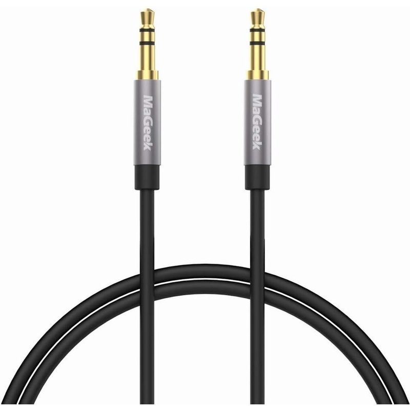 Câble Audio Auxiliaire de 3,5 mm (1,0 mètre) Câble audio stéréo Mâle vers Mâle pour les écouteurs Beats, iPhone, iPod, iPad, Autoradio, Chaîne Stéréo, etc. (Noir)