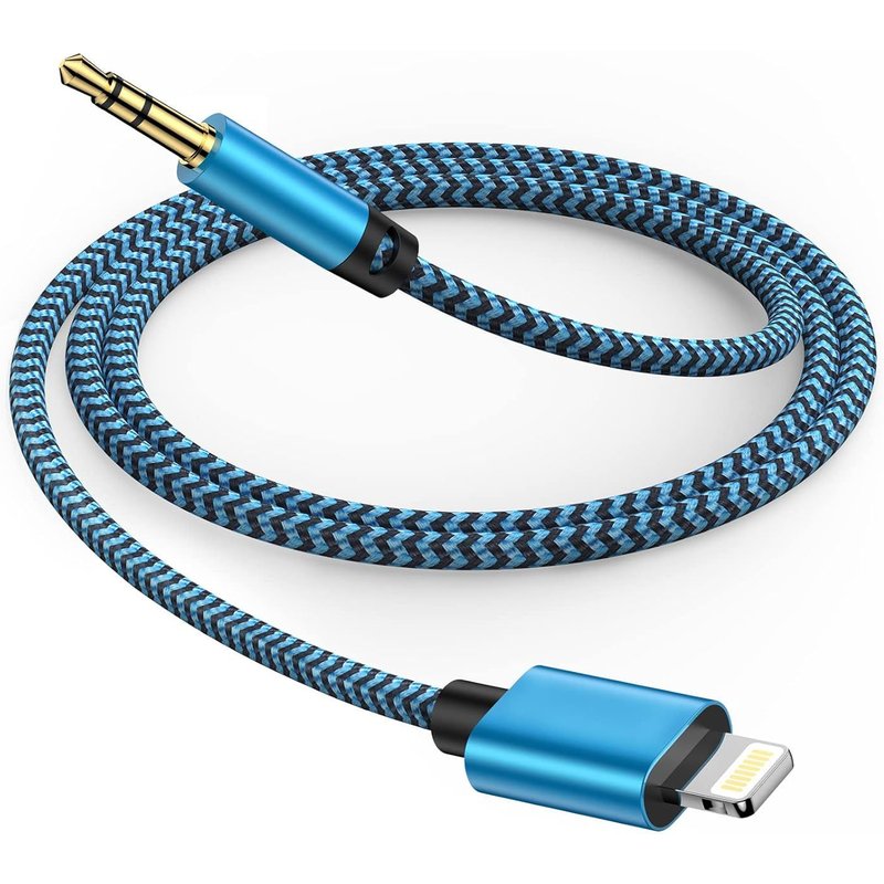 Cable Jack Iphone, Câble Auxiliaire Voiture Lightning Vers Jack 3,5mm Stéréo, Adaptateur Prise J Ack Iphone Voiture Compatible Avec iPhone 14/13/12/X/11/8/7 Pro Max, 1m