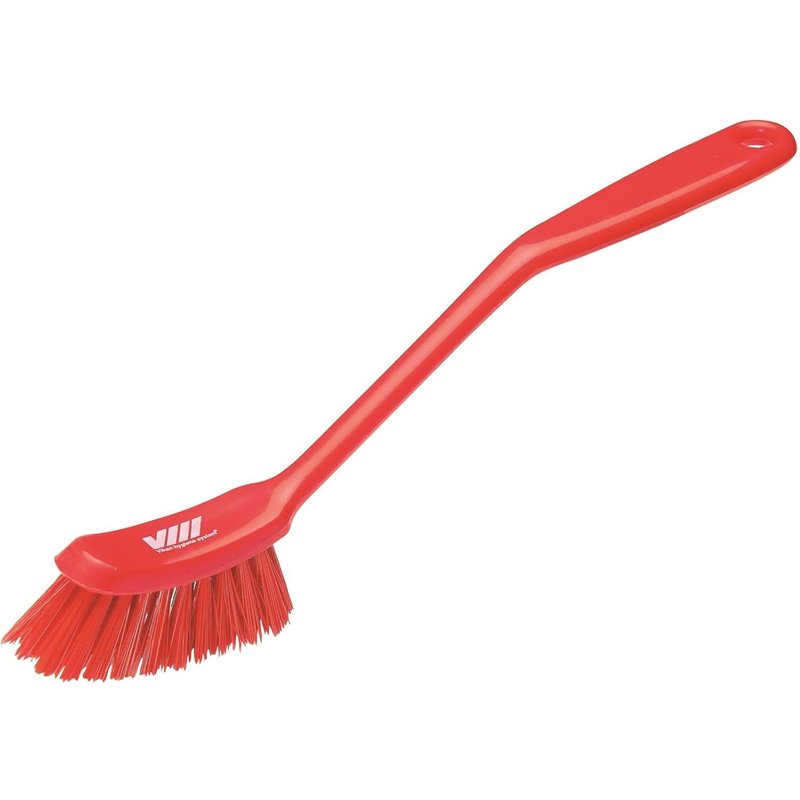 Hygiène - Brosse à vaisselle - Fibres moyennes - Rouge