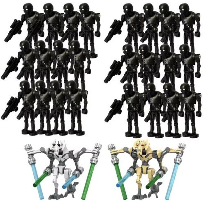 26 pièces de jouets à assembler pour enfants, ensemble de soldats robots de combat Star Wars, mini-figurines de combat à assembler.