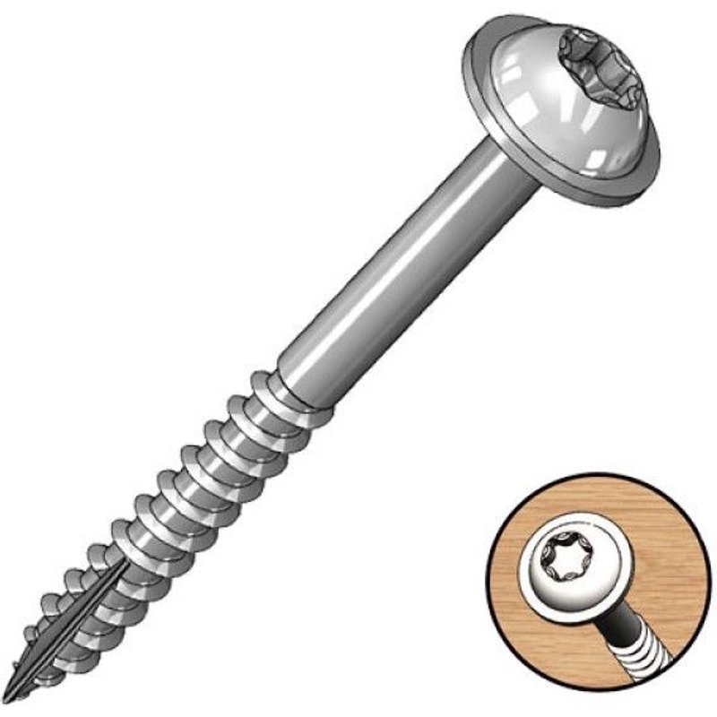 Vis à tête cylindrique avec rondelle 38 mm - T20 - 100 pcs