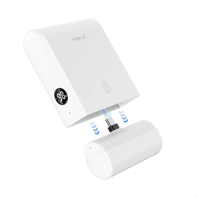 Iwalk Petit Chargeur Portable 13500 Mah, Banque D'Alimentation Usb-C Avec Étui De Chargement Port D'Entrée Et De Sortie De Type C Pour Iphone Samsung