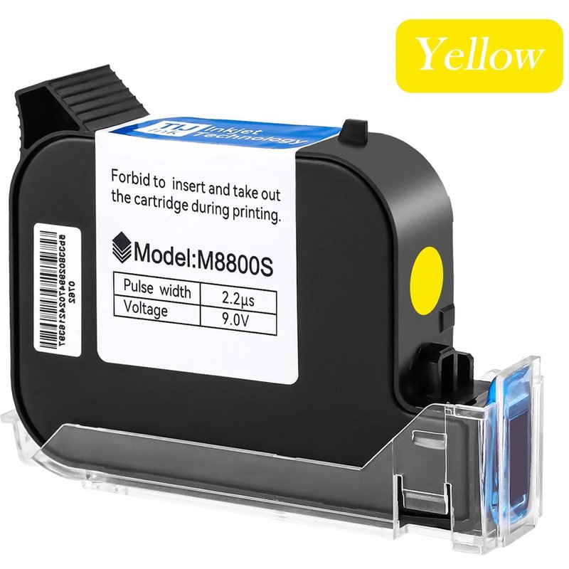 Cartouche D'Imprimante À Jet D'Encre Prime Tij 12.7Mm, Noir, Rouge, Jaune, Bleu, Vert, e, Séchage Rapide, Encre Solvant Étanche