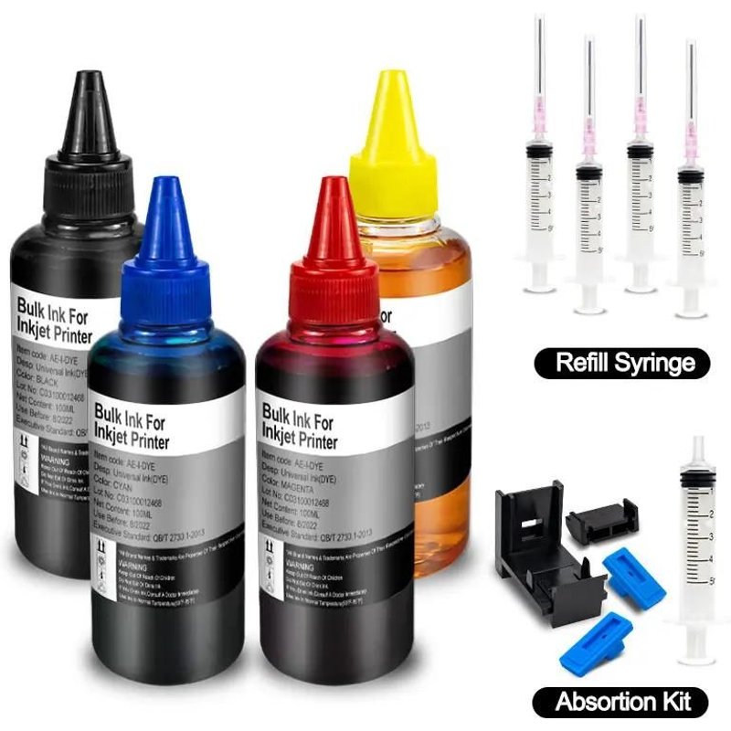Kit De Recharge D'Encre Universel Pour Imprimante, Pour Epson Canon Hp Brother Lexmark Dell, Cartouche Ciss À Jet D'Encre, Cartouche Ecotank 305