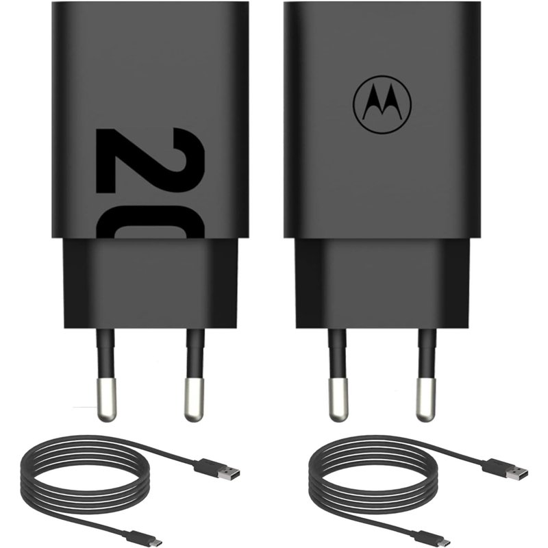 Chargers - 2-20W Turbopower Pack - Chargeur Mural/Adaptateur Secteur Avec Câble Usb-C De 1 M.