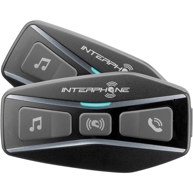 Interphone U-com 4 Système de communication Bluetooth Double Pack, noir
