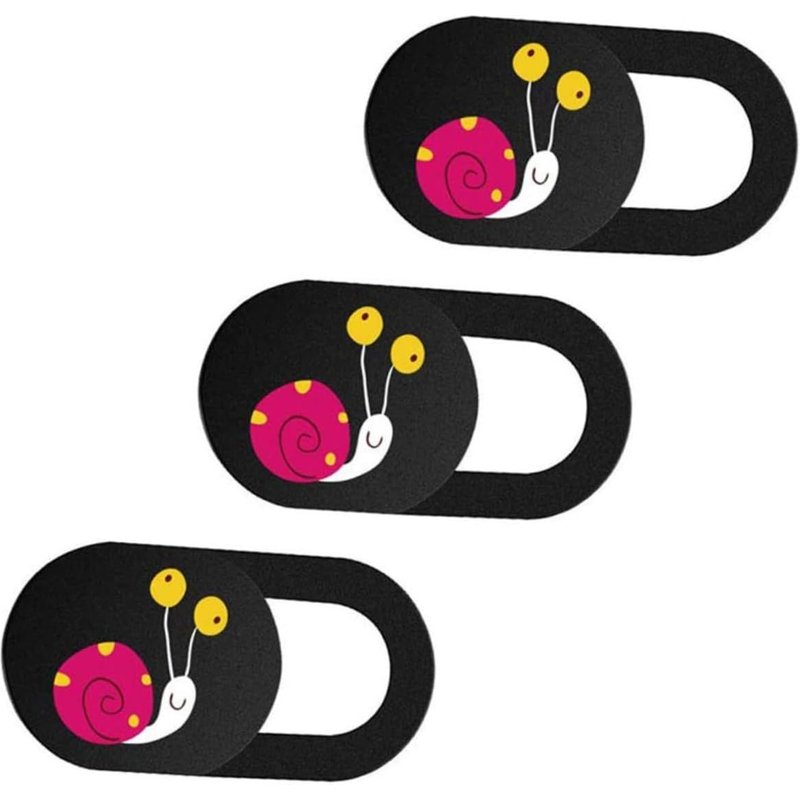 3 Pièces Couverture de Confidentialité pour Webcam Motif Escargot Protection pour Ordinateur Portable Accessoire Élégant et Ultra Fin