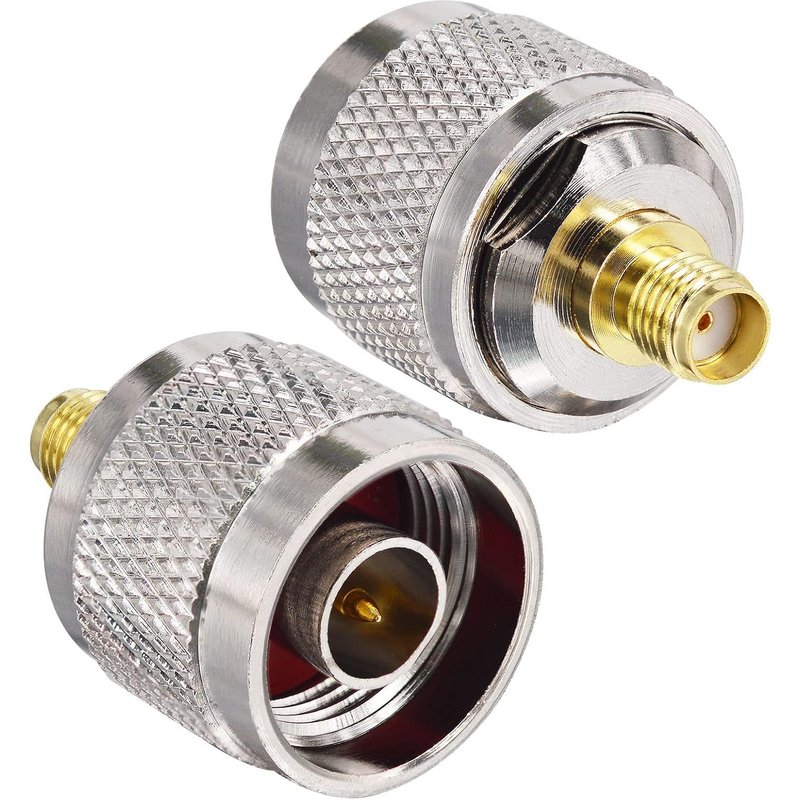 LETNERNY-Rf Adaptateur Coaxial Type N Vers Sma Connecteur N Mâle Vers Sma Femelle Convertisseur Pour Antenne, Amplificateur Wifi, Répéteur Pack De 2