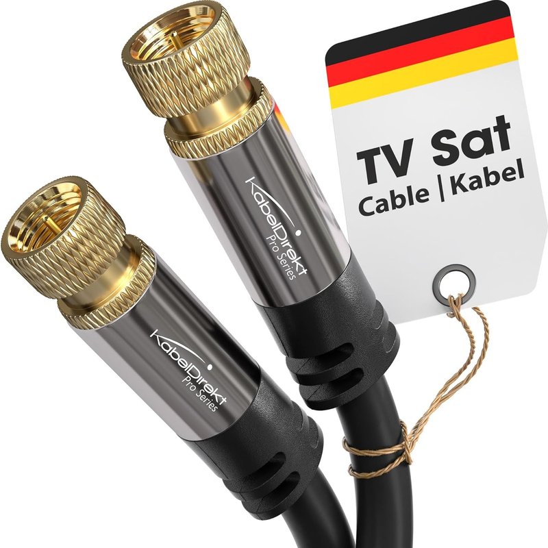 Câble Satellite & Antenne TV,Coaxial-1,5m-Câble Sat 4K avec connecteurs F en métal-Disponible en 0,5-30m (pour radio/TV,DVB-T,DVB-C,DVB-S/DVB-S2,internet,noir)