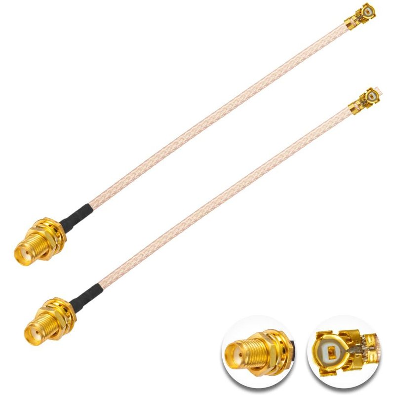 2 Pièces U.F.L1 vers SMA Femelle Câble Coaxial Faible Perte 2"" /5CM U.F.L1 RG178 RF Coaxial Pigtail Cable pour Routeurs Sans fil Mini PCIE Network Cards PCI Wi-Fi WAN Repeater