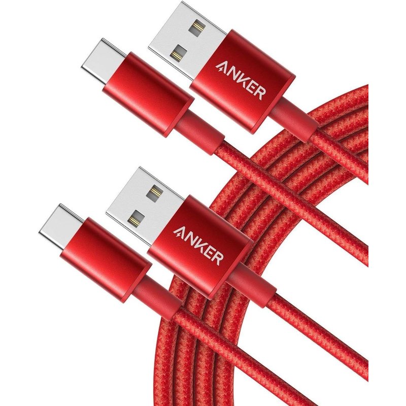 USB C Cable, 2 Pack USB-A to USB-C Charging Cable, 331 USB C to USB 2.0 Dual Braided Nylon Type C Charging Cable for iPhone 16/16 Plus/Pro/16 ProMax Samsung Galaxy S10+, LG V30(6ft, Red)